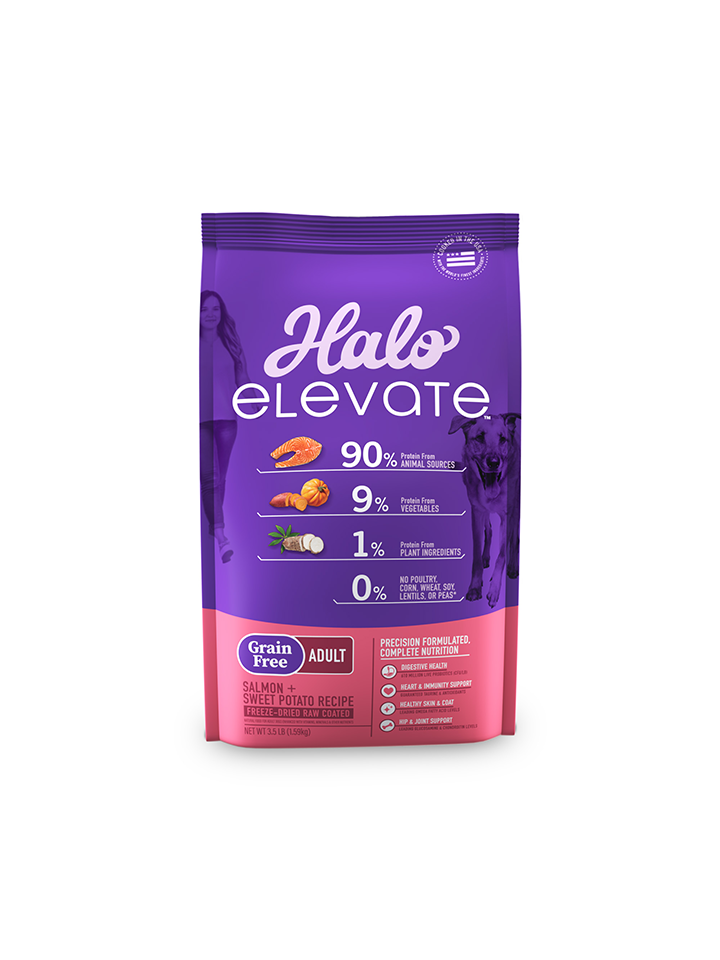 Halo Elevate Dog Grain Free Salmon Recipe Dry Food 3.5 lb