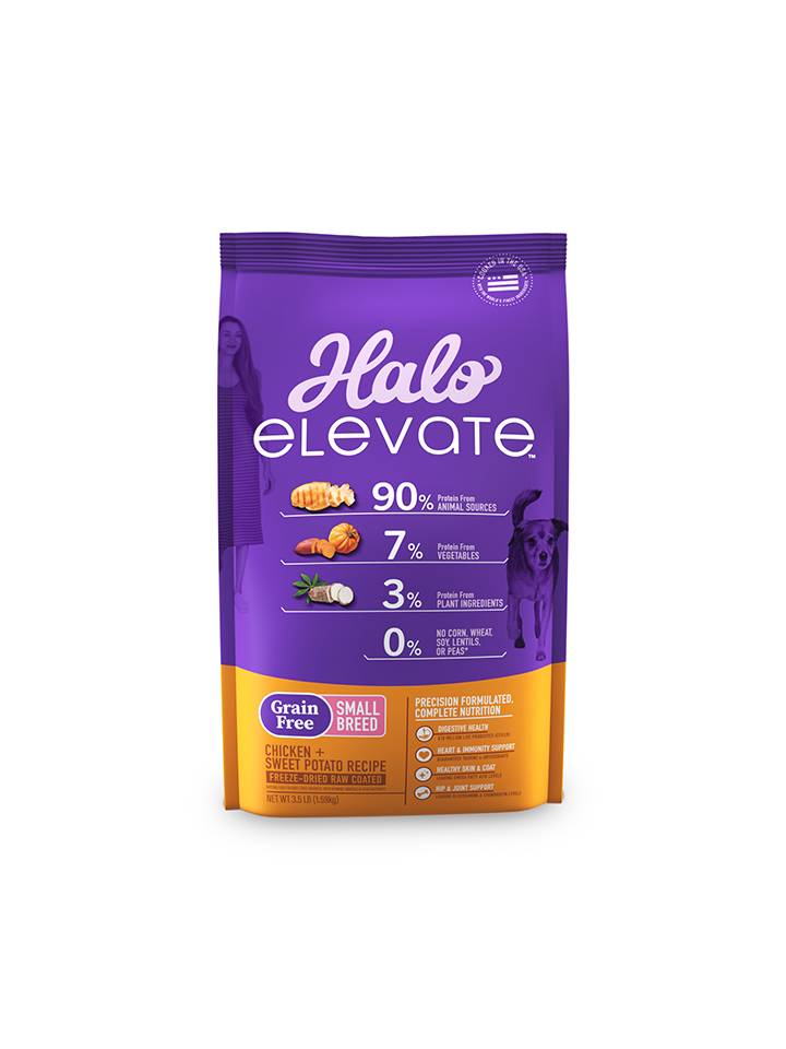 Halo Elevate Dog Grain Free Small Breed Chicken Recipe Dry Food 3.5 lb