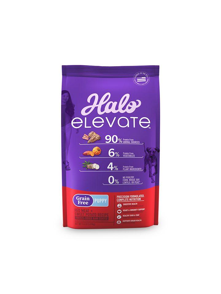 Halo Elevate Dog Grain Free Puppy Red Meat Recipe Dry Food 3.5 lb
