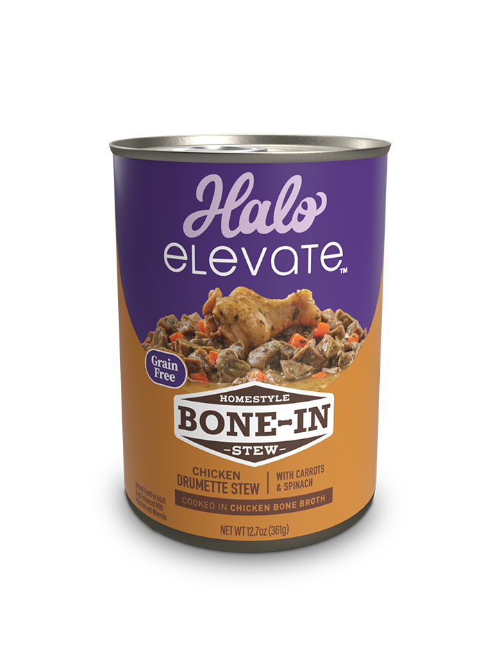 Halo Bone-In GF Chicken Stew  Carrots  Spinach 12.7oz
