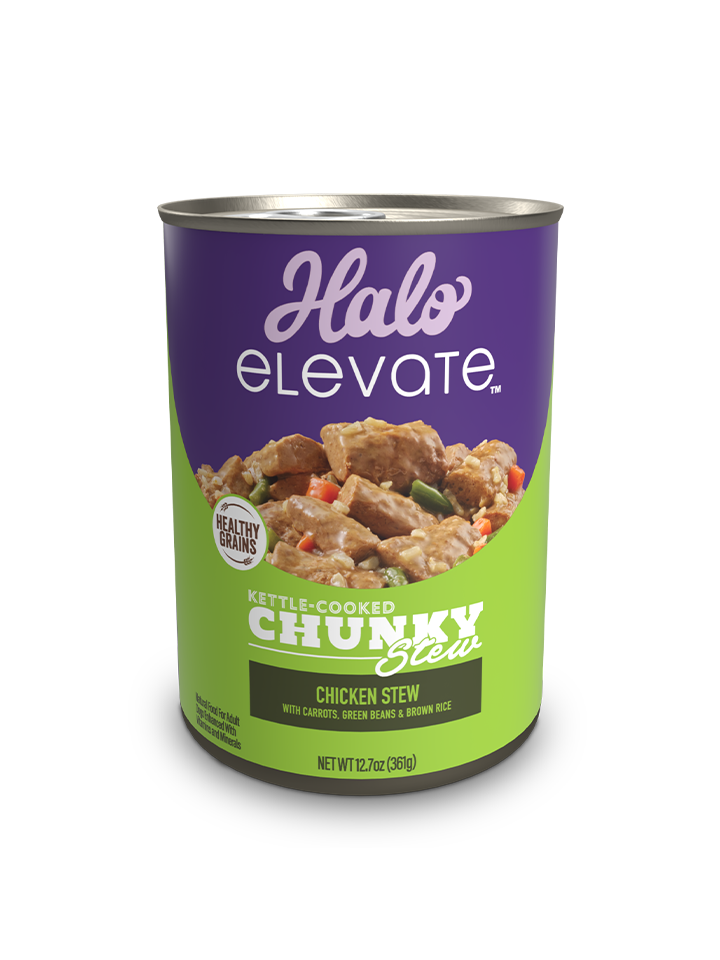 Halo Chunky HG Chicken Stew  Carrots Green Beans  Brown Rice 12.7oz