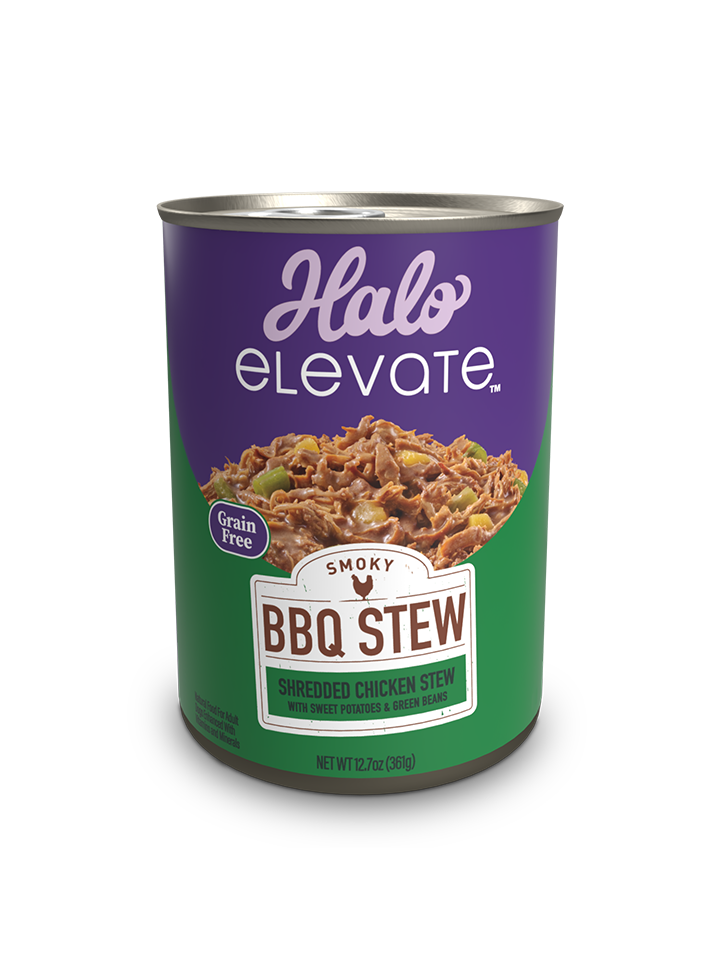 Halo BBQ Stew GF Shredded Chicken Stew  Sweet Potatoes Green Beans 12.7oz