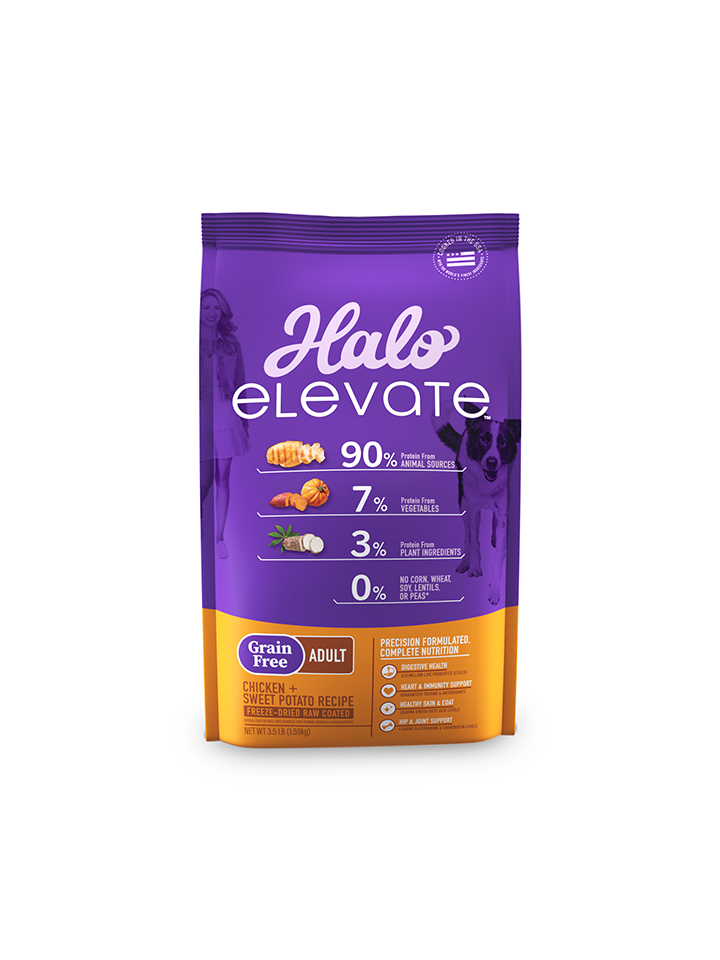 Halo Elevate Dog Grain Free Chicken Recipe Dry Food 3.5 lb