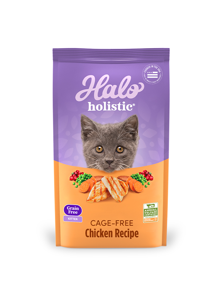 Halo Holistic Kitten Grain Free Cage-Free Chicken Recipe 3 lb bag